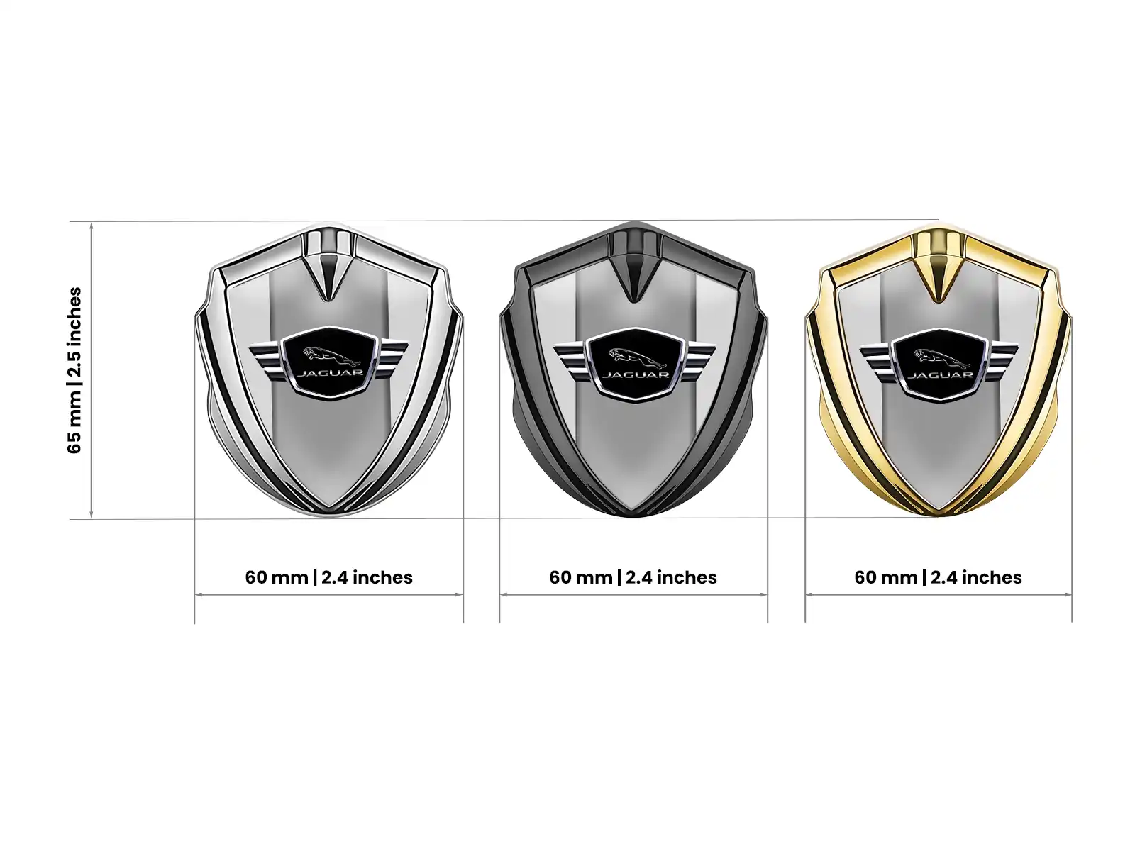 Jaguar Badge Self Adhesive Tuning Style Glossy Top